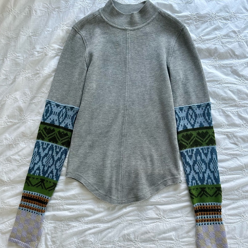 We The Free Textured Gray Knit